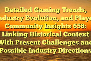 Detailed Gaming Trends, Industry Evolution, and Player Community Insights 658: Linking Historical Context With Present Challenges and Possible Industry Directions