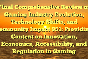Final Comprehensive Review of Gaming Industry Evolution, Technology Shifts, and Community Impact 951: Providing Context on Innovation, Economics, Accessibility, and Regulation in Gaming