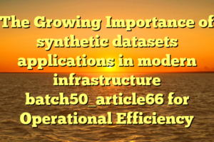 The Growing Importance of synthetic datasets applications in modern infrastructure batch50_article66 for Operational Efficiency
