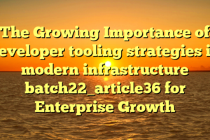 The Growing Importance of developer tooling strategies in modern infrastructure batch22_article36 for Enterprise Growth