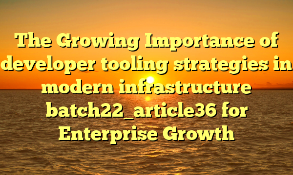 The Growing Importance of developer tooling strategies in modern infrastructure batch22_article36 for Enterprise Growth