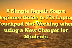 # Simple Repair Steps: Beginner Guide to Fix Laptop Touchpad Not Working when using a New Charger for Students