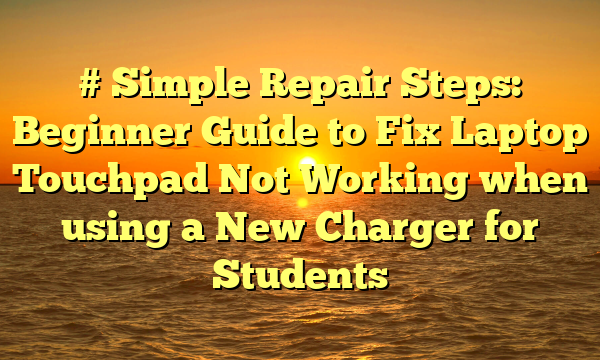 # Simple Repair Steps: Beginner Guide to Fix Laptop Touchpad Not Working when using a New Charger for Students